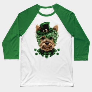 Yorkshire Terrier St. Patrick's Day Baseball T-Shirt